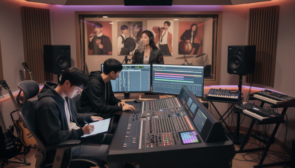 découvrez le processus créatif derrière les chansons k-pop, de l'écriture des paroles à la composition musicale, en passant par la production et l'interprétation.