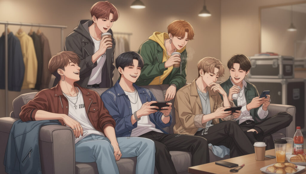 découvrez comment les membres de bts passent leur temps pendant les pauses, entre moments de détente, discussions et activités amusantes.