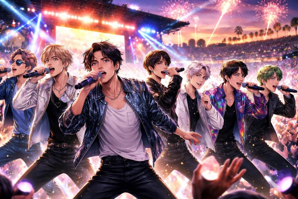 découvrez comment les stars de la k-pop bts ont enflammé la scène californienne du sud lors de leur premier concert en 4 ans, un événement spectaculaire mêlant énergie et émotions fortes.